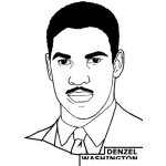 Dibujo para colorear Colorear Denzel Washington
