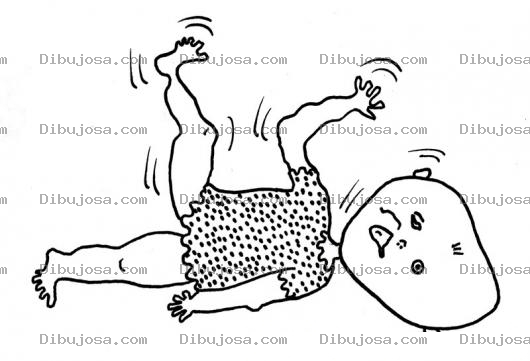 Dibujo para colorear Epilepsia Infantil Dibujo De Un Bebe Epileptico Con Un Ataque De Epilepsia Para Pintar Y Colorear