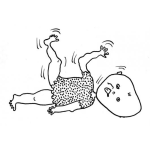 Dibujo para colorear Epilepsia Infantil Dibujo De Un Bebe Epileptico Con Un Ataque De Epilepsia Para Pintar Y Colorear