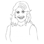 Dibujo para colorear Rubia De Ojos Claros Para Pintar Y Colorear
