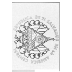Dibujo para colorear Colorear Escudo De El Salvador