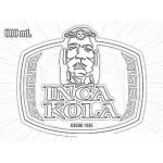 Dibujo para colorear Dibujo De Inca Kola La Bebida Oficial De Peru Para Pintar Y Colorear La Bebida Creada En 1935 Por Jose Robinson Lindley