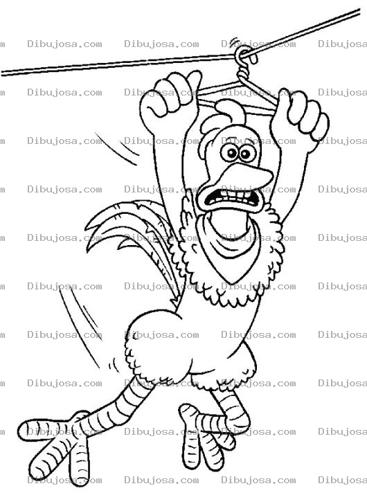 Dibujo para colorear Dibujo De Canopy Para Pintar Y Colorear Gallina Haciendo Canopi Con Una Sercha