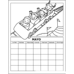 Dibujo para colorear Calendario De Mayo Para Imprimir Pintar Y Colorear