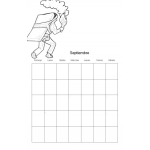 Dibujo para colorear Calendario De Septiembre Para Imprimir Pintar Y Colorear