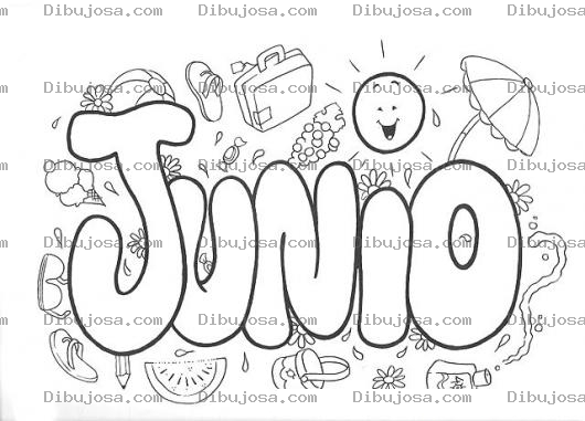 Dibujo para colorear Dibujo De Junio Para Pintar Y Colorear