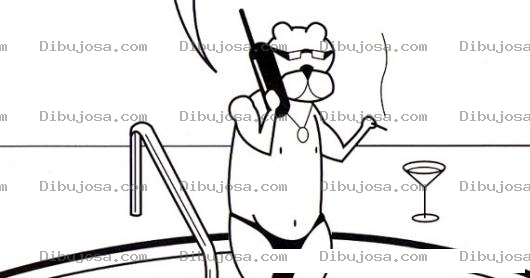Dibujo para colorear Pantera Narca Dibujo De Pantera Magnate Para Pintar Y Colorear