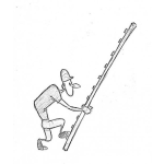 Dibujo para colorear Escalera De Madera Para Pintar Y Colorear Hombre Subiendo Una Escalera