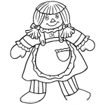 Dibujo para colorear Colorear Muneca de Trapo