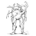 Dibujo para colorear Moustruo Viejo Para Pintar Y Colorear A Un Monstruo Ancianito Moustruo Viejito