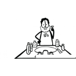 Dibujo para colorear Dibujo De Gato Rasurandose Para Pintar Y Colorear Pinguino Con Rasuradora