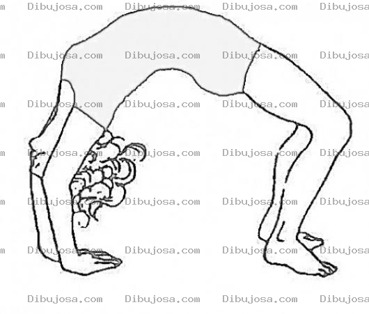 Dibujo para colorear Dibujo De Nina Contorsionista Para Pintar Y Colorear