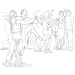 Dibujo para colorear Baile De Tango Dibujo De Parejas Bailando Tango Para Pintar Y Colorear Tangeros De Corazon