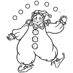 Dibujo para colorear Colorear payaso malavarista