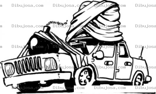 Dibujo para colorear Coche Bomba Arabe Dibujo Para Pintar Y Colorear Un Carro Bomba De Arabia