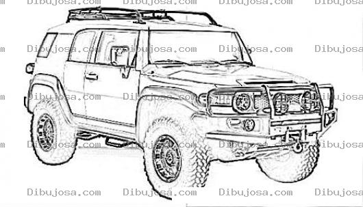Dibujo para colorear Toyota Fj Cruiser Dibujo De Toyotafj Para Pintar Y Colorear Fjcruiser
