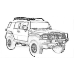 Dibujo para colorear Toyota Fj Cruiser Dibujo De Toyotafj Para Pintar Y Colorear Fjcruiser