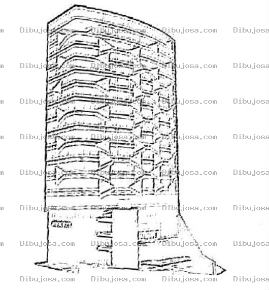 Dibujo para colorear Edificio Torre Nova Dibujo Del Edificio Torrenova 15 Avenida 18-22 Zona 13 Guatemala Para Pintar Y Colorear