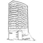 Dibujo para colorear Edificio Torre Nova Dibujo Del Edificio Torrenova 15 Avenida 18-22 Zona 13 Guatemala Para Pintar Y Colorear