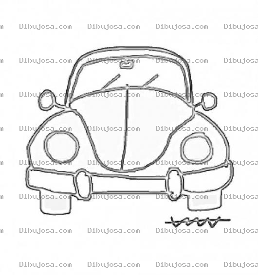 Dibujo para colorear Dibujo De Escarabajo Volkswagen Para Pintar Y Colorear Cuquita Cucaracha Volsvagen Volswagen Vollswagen