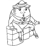 Dibujo para colorear Colorear Huevo sentado