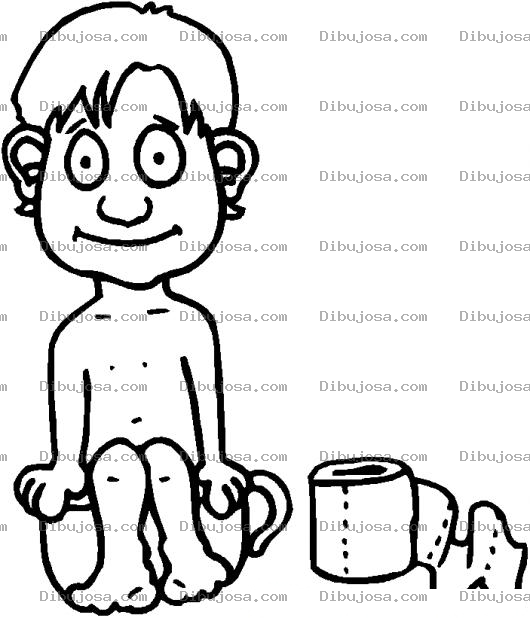 Dibujo para colorear Bebe Cagando En Bacinica Para Pintar Y Colorear Dibujo De Nene Haciendo Popo En Su Vacinica Basinica Vasinica