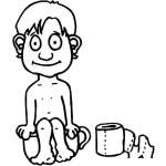Dibujo para colorear Bebe Cagando En Bacinica Para Pintar Y Colorear Dibujo De Nene Haciendo Popo En Su Vacinica Basinica Vasinica