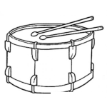Dibujo para colorear Dibujo De Tambor Redoblante Para Pintar Y Colorear