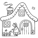 Dibujo para colorear Colorear una casita
