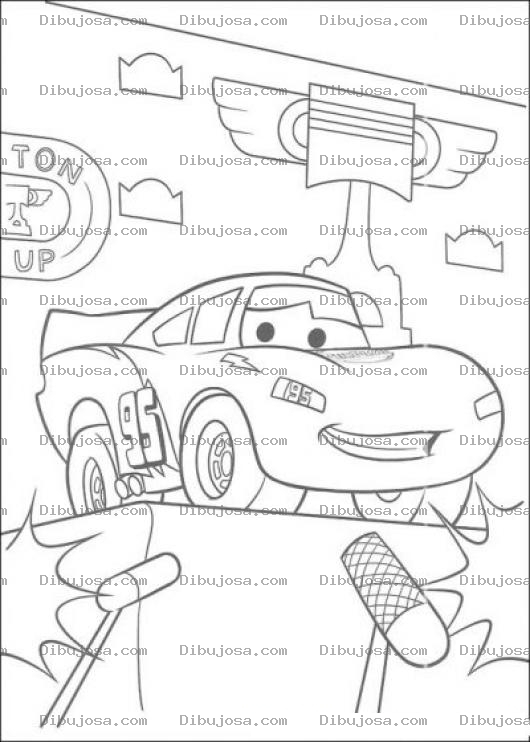 Dibujo para colorear Carrocars Dibujo Del Carro Rojo De Cars Para Pintar Y Colorear Coche Rojo 95