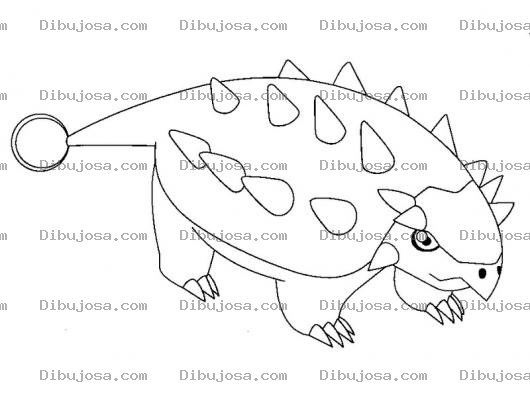 Dibujo para colorear Dinosaurio Con Puas Para Pintar Y Colorear
