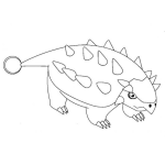 Dibujo para colorear Dinosaurio Con Puas Para Pintar Y Colorear