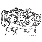 Dibujo para colorear 3 Mejores Amigas Para Pintar Y Colorear A Tres Amigas Inseparables Para Pintar Y Colorear