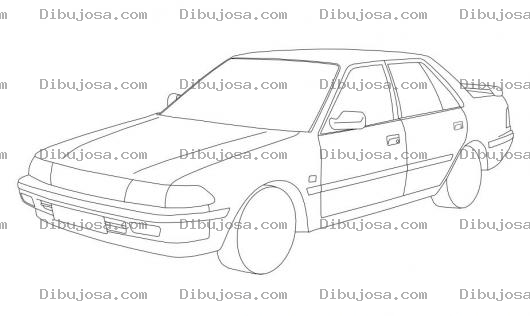 Dibujo para colorear Dibujo De Un Carro Toyota Viejito Para Pintar Y Colorear