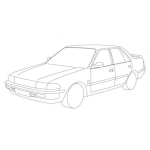 Dibujo para colorear Dibujo De Un Carro Toyota Viejito Para Pintar Y Colorear
