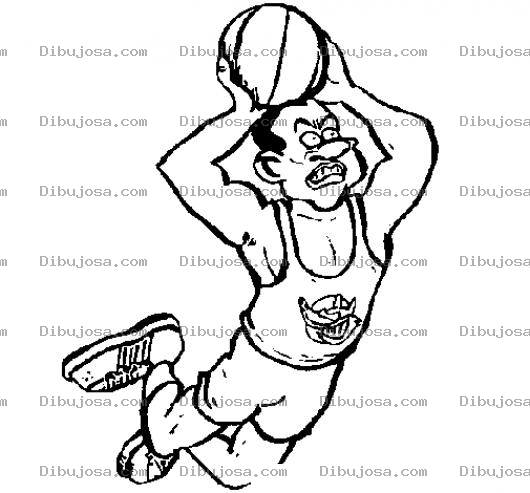 Dibujo para colorear Dibujo De Papa Jugando Basquetbol Para Pintar Y Colorear