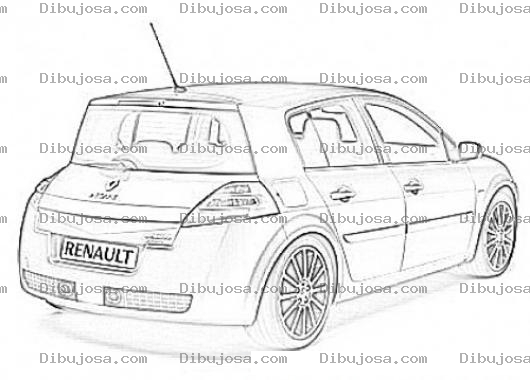 Dibujo para colorear Dibujo De Reanault Megane Para Pintar Y Colorear