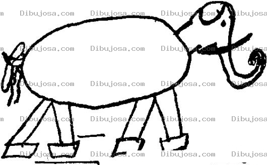 Dibujo para colorear Elefante Infantil Para Pintar Y Colorear