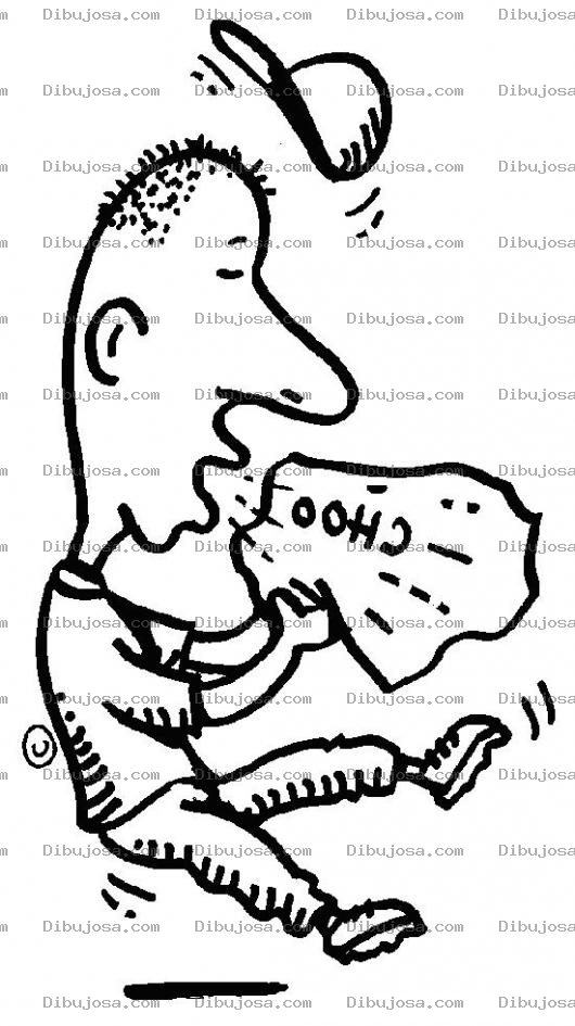 Dibujo para colorear Achu Achu Estornudo Dibujo De Hombre Estornudando Para Pintar Y Colorear