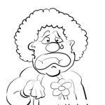 Dibujo para colorear Dibujo De Payaso Triste Para Pintar Y Colorear