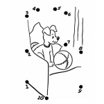 Dibujo para colorear Conectar 10 Puntos Para Pintar Y Colorear