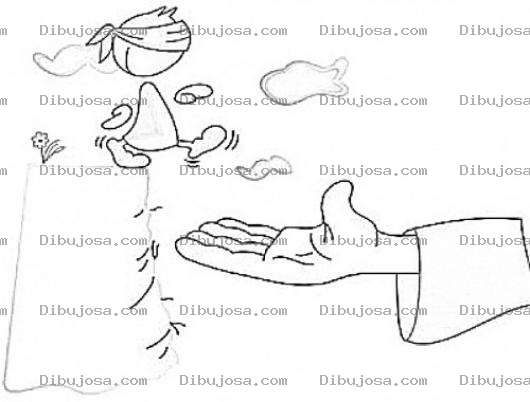 Dibujo para colorear LamanodeDIOS Dibujo De La Mano De DIOS Que Nunca Te Dejara Caer Para Pintar Y Colorear