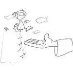 Dibujo para colorear LamanodeDIOS Dibujo De La Mano De DIOS Que Nunca Te Dejara Caer Para Pintar Y Colorear