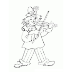 Dibujo para colorear Payaso Violinista Dibujo De Payasito Con Violin Para Pintar Y Colorear