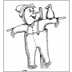 Dibujo para colorear Dibujo De Espanta Pajaros Para Pintar Y Colorear Espantapajaros