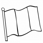 Dibujo para colorear Dibujo De Bandera Libre Al Viento Para Pintar Y Colorear Bandera De Tres Franjas Para Dibujar Bandera De Guatemala O Mexico O Francia O Italia