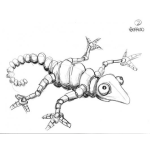 Dibujo para colorear Dibujo De Robot Lagartija Para Pintar Y Colorear