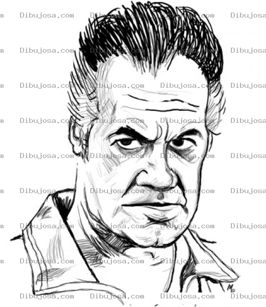 Dibujo para colorear Dibujo De Viejo Con Canas A Los Lados Y Pelo Negro Arriba Para Pintar Y Colorear