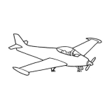 Dibujo para colorear dibujo De Avioneta Mono Motor Para Pintar Y Colorear