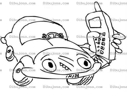 Dibujo para colorear Carro Con Celular Dibujo De Un Carrito Con Telefono Celular Para Pintar Y Colorear Coche Con Movil